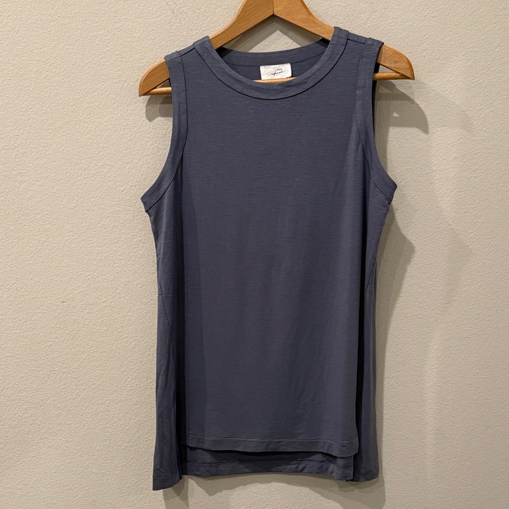 NWT Soma Moves Hi Low Women's Tank Top in‎ Stone Blue Size M